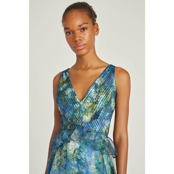 Theia ANTOINETTE V NECK GOWN US14 - Picture 4 of 11